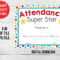 Attendance Award Certificate Printable Perfect Attendance – Etsy