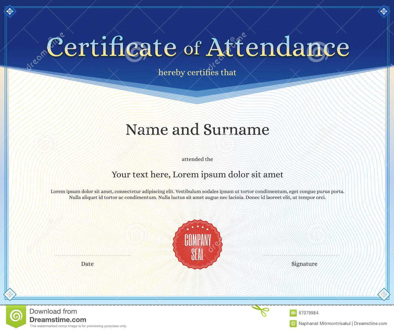 Attendance Certificate Stock Illustrations – 10 Attendance Throughout Attendance Certificate Template Word Attendance Certificate Stock Illustrations – 10 Attendance Throughout Attendance Certificate Template Word