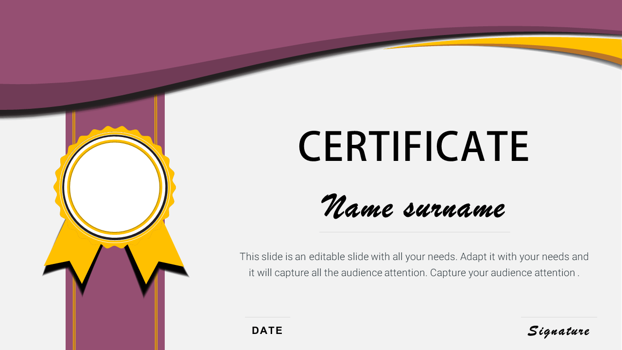 Attractive Certificate Border Template Presentation Pertaining To Award Certificate Border Template