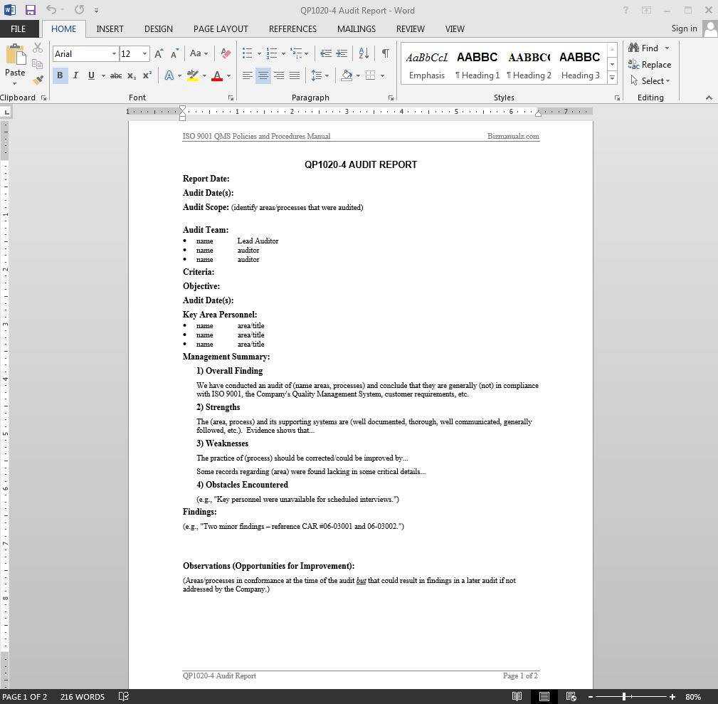 Audit Report ISO Template For Internal Audit Report Template Iso 9001 Audit Report ISO Template For Internal Audit Report Template Iso 9001