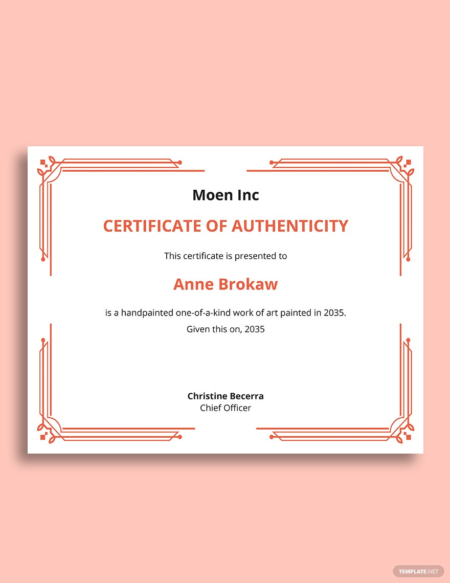 Authenticity Certificates Templates - Design, Free, Download  For Photography Certificate Of Authenticity Template