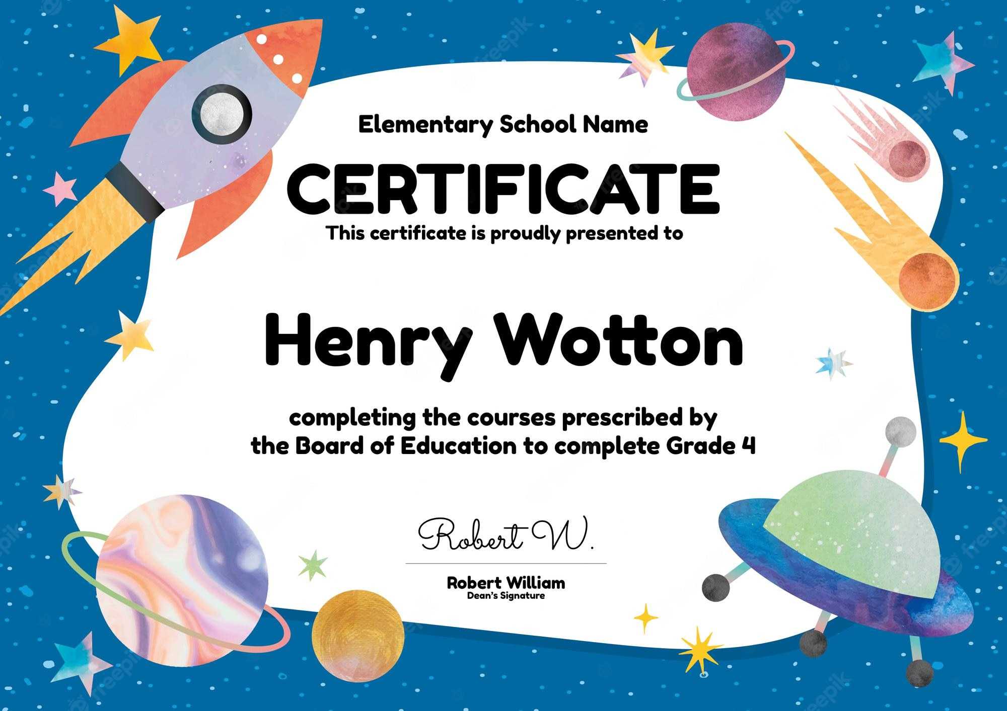 Award Certificate Kids Vectors & Illustrations For Free Download  With Regard To Fun Certificate Templates