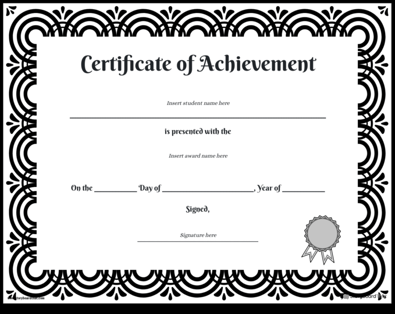 Award Template for Students — Printable Award Certificates For