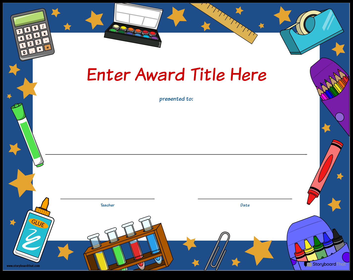 Award Template For Students — Printable Award Certificates  In Classroom Certificates Templates