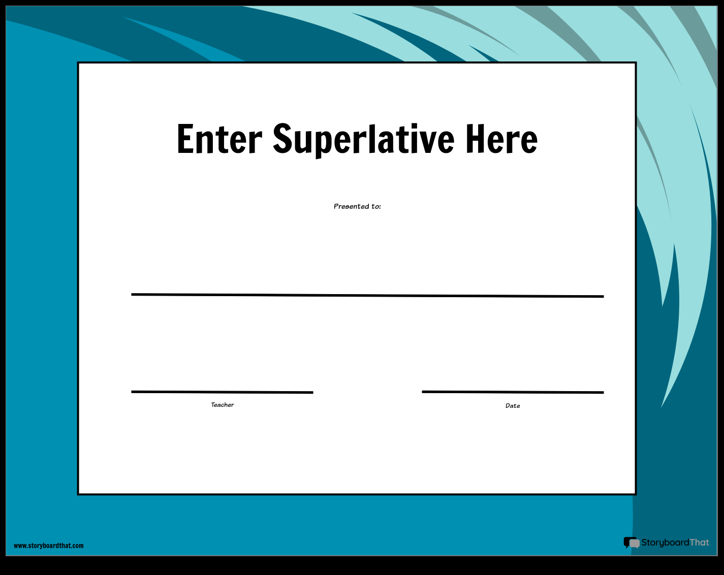Award Template For Students — Printable Award Certificates  Throughout Superlative Certificate Template