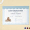 Baby Dedication Certificate Design Template In PSD, Word  With Regard To Baby Dedication Certificate Template
