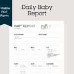 Baby Report: Daily Baby Tracker For Nanny Daycare In Home – Etsy