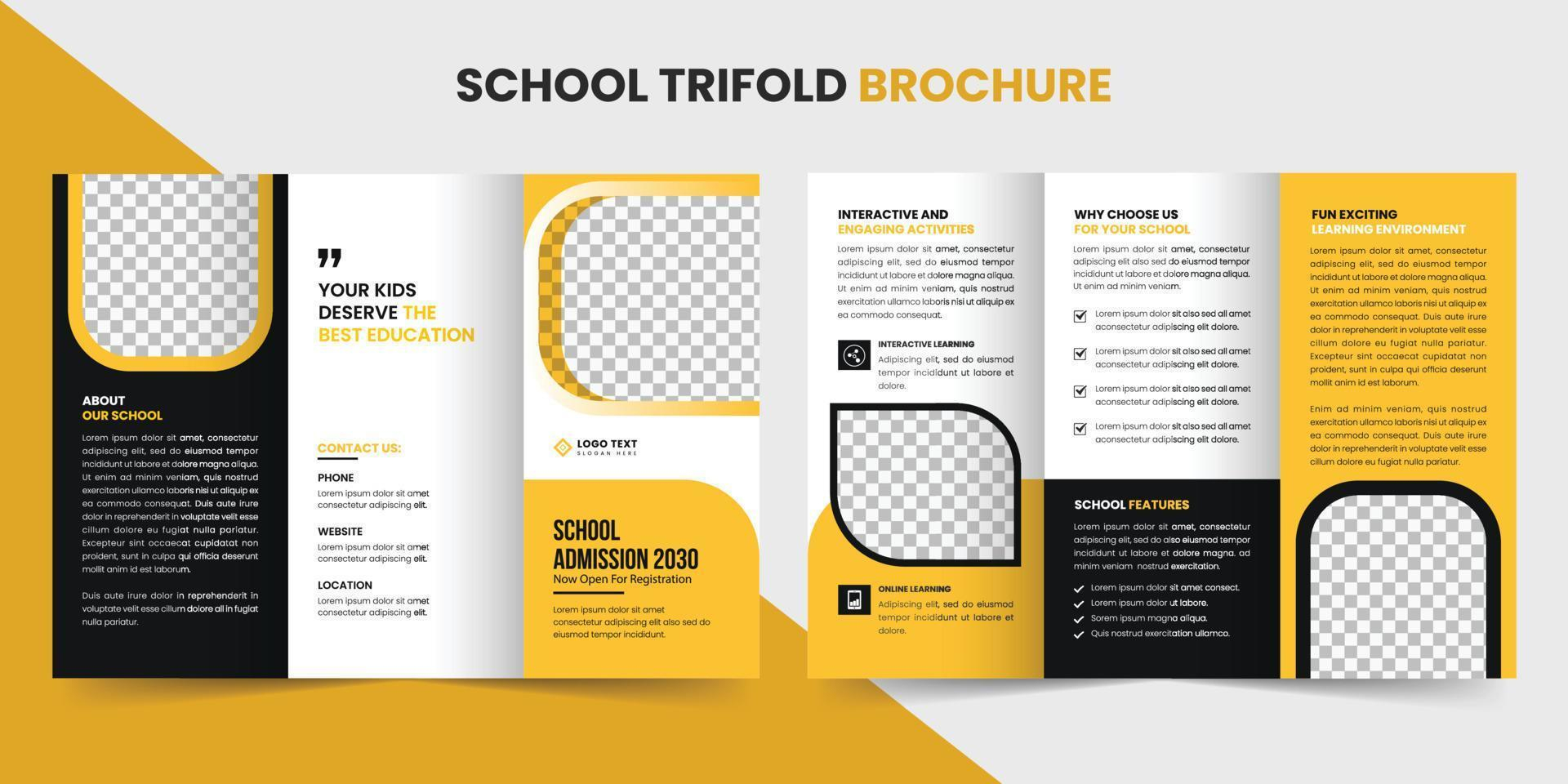back to school admission or training brochure template