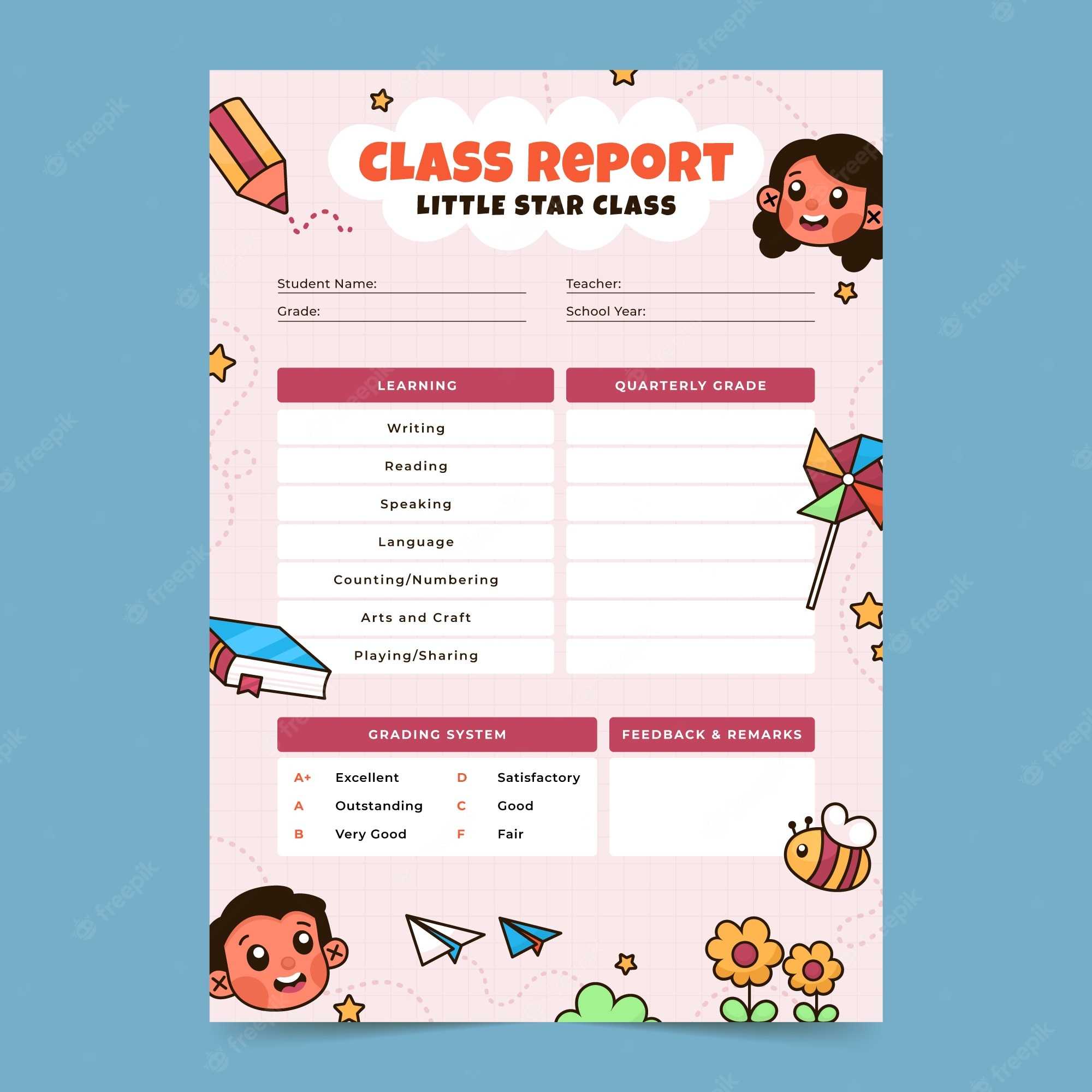 Back To School Card Images  Free Vectors, Stock Photos & PSD Throughout Character Report Card Template