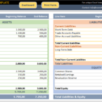 Balance Sheet Excel Template  Financial Statement Dashboard Pertaining To Excel Financial Report Templates