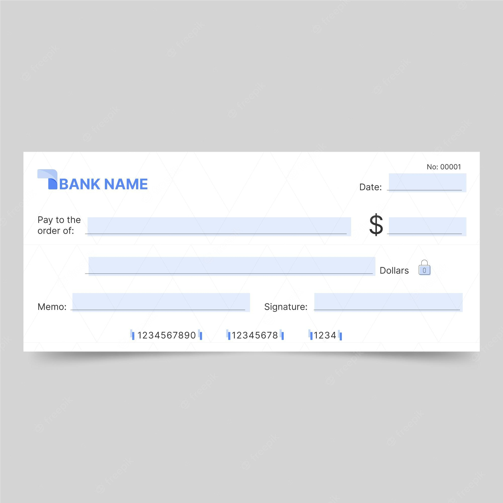 Bank check template Vectors & Illustrations for Free Download  Within Customizable Blank Check Template