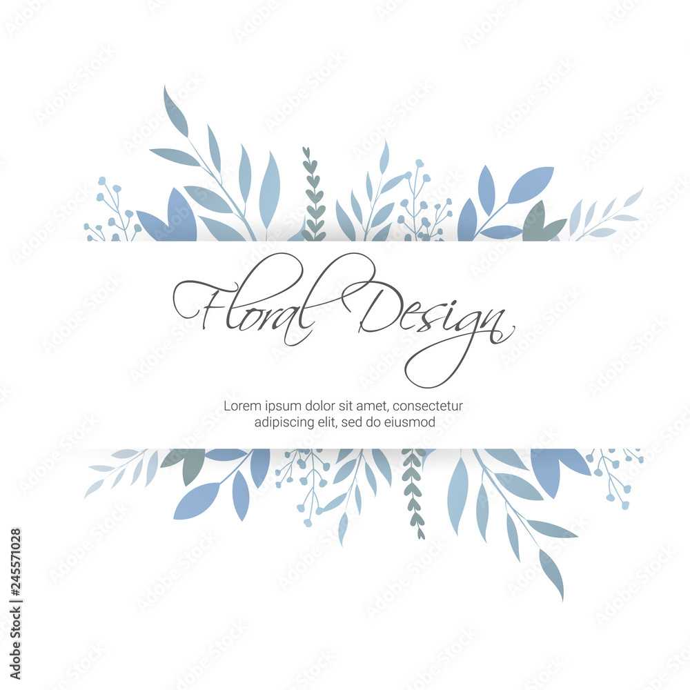 Banner on flower background