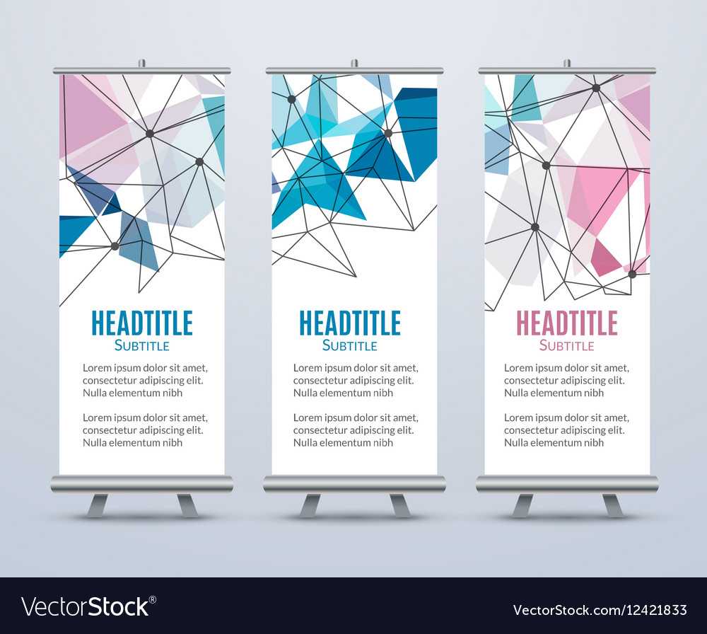 Banner Stand Design Template With Abstract Vector Image With Banner Stand Design Templates