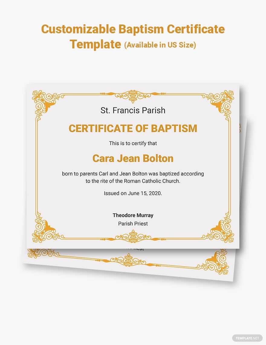 Baptism Certificates Templates – Design, Free, Download  Template