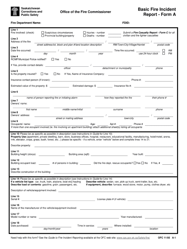 basic fire incident report form: Fill out & sign online  DocHub Pertaining To Sample Fire Investigation Report Template