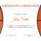 Basketball Excellence Award Certificate Design Template In PSD, Word Inside Sports Award Certificate Template Word