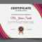 Beautiful Certificate Of Achievement Template – GraphicsFamily In Beautiful Certificate Templates