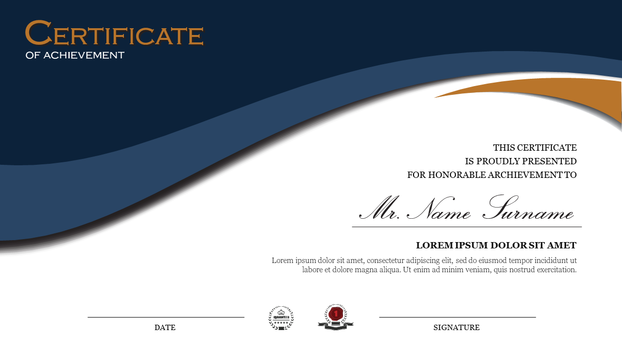 Beautiful Certificate Templates For Presentation Slide With Regard To Certificate Of Participation Template Ppt