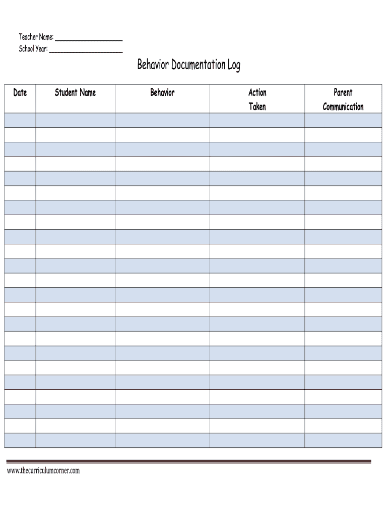 behavior documentation log: Fill out & sign online  DocHub For Daily Behavior Report Template