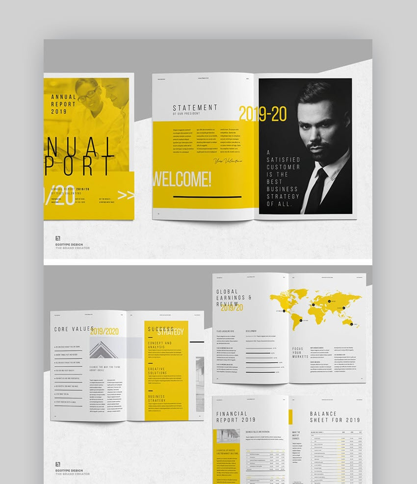 Best Annual Report Template Designs (10 Financial Year End) For Summary Annual Report Template