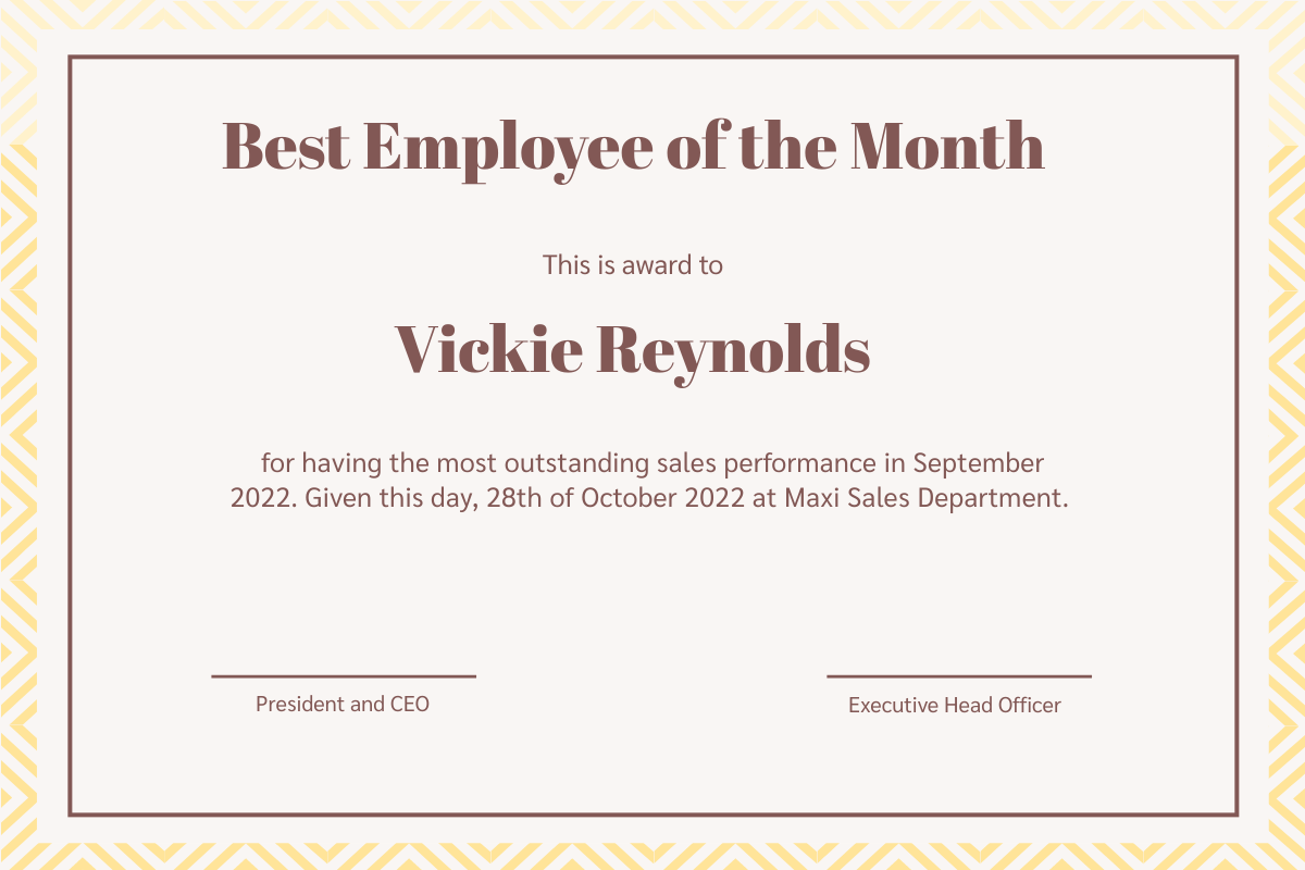 Best Employee Certificate  Certificate Template With Regard To Employee Recognition Certificates Templates Free