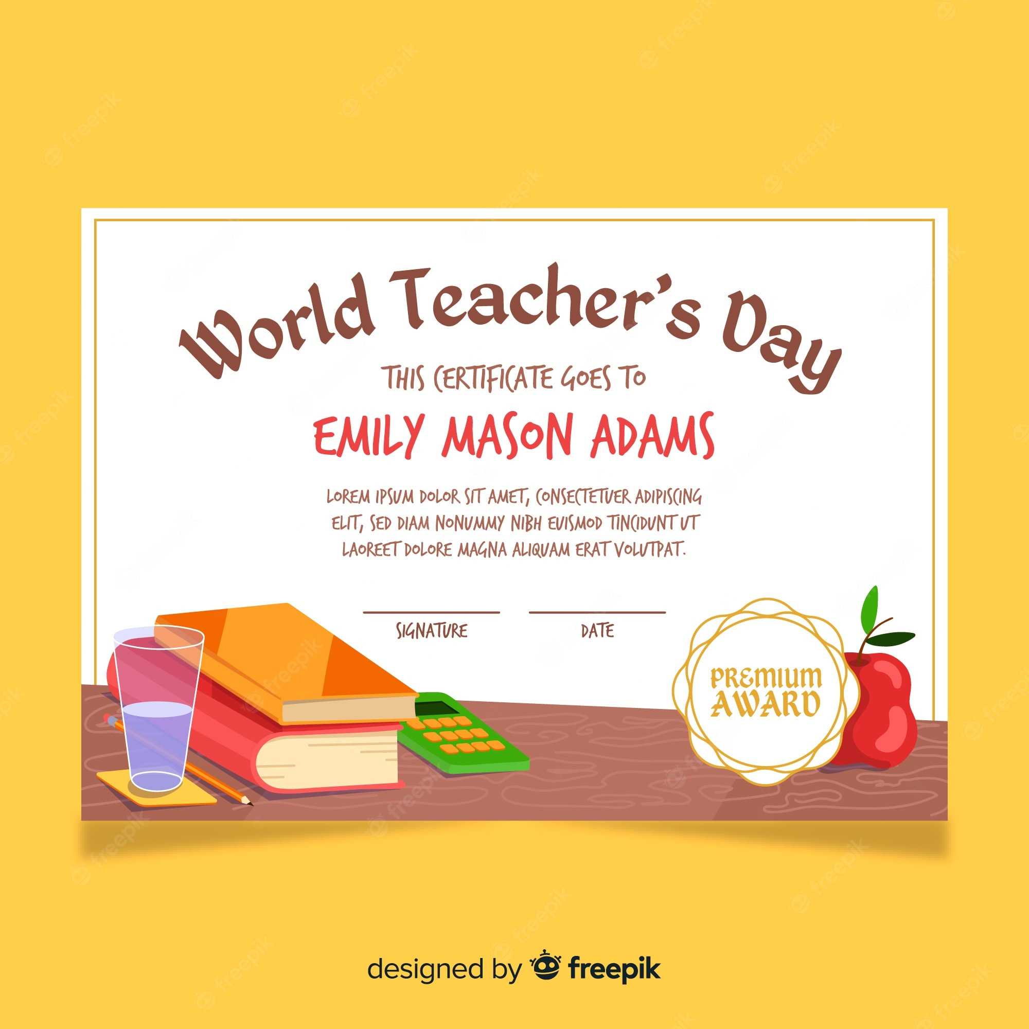 Best Teacher Certificate Images  Free Vectors, Stock Photos & PSD Pertaining To Best Teacher Certificate Templates Free