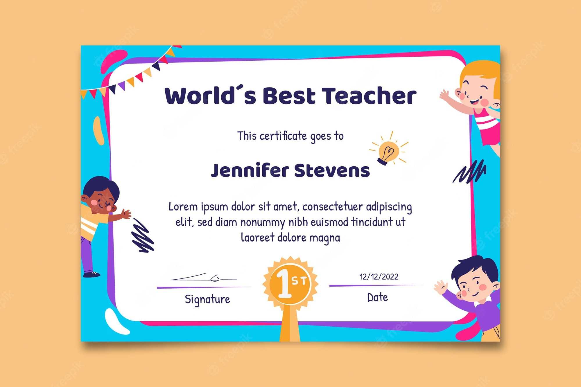 Best Teacher Certificate Images  Free Vectors, Stock Photos & PSD With Best Teacher Certificate Templates Free