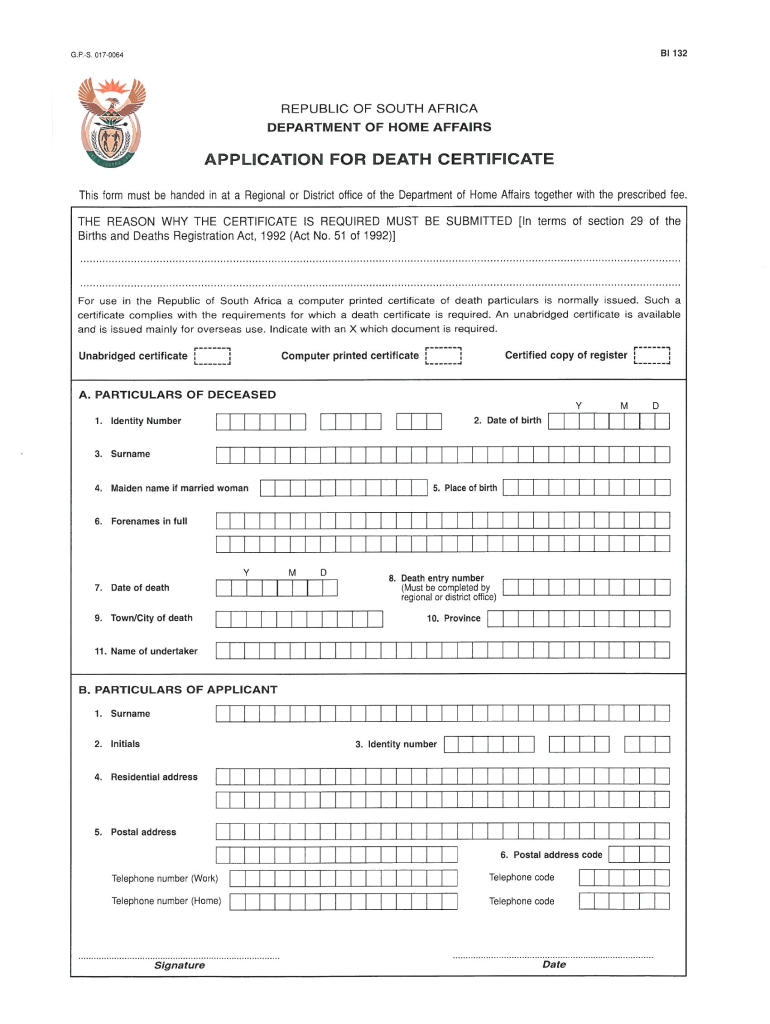 Bi 10 Form - Fill Online, Printable, Fillable, Blank  pdfFiller Intended For South African Birth Certificate Template