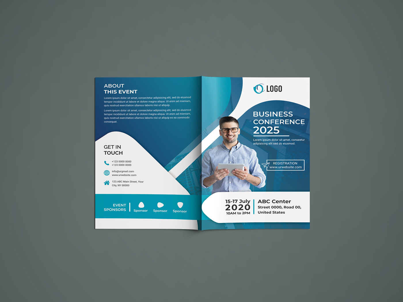 Bi-fold Brochure Template  Freebie on Behance In 2 Fold Brochure Template Free