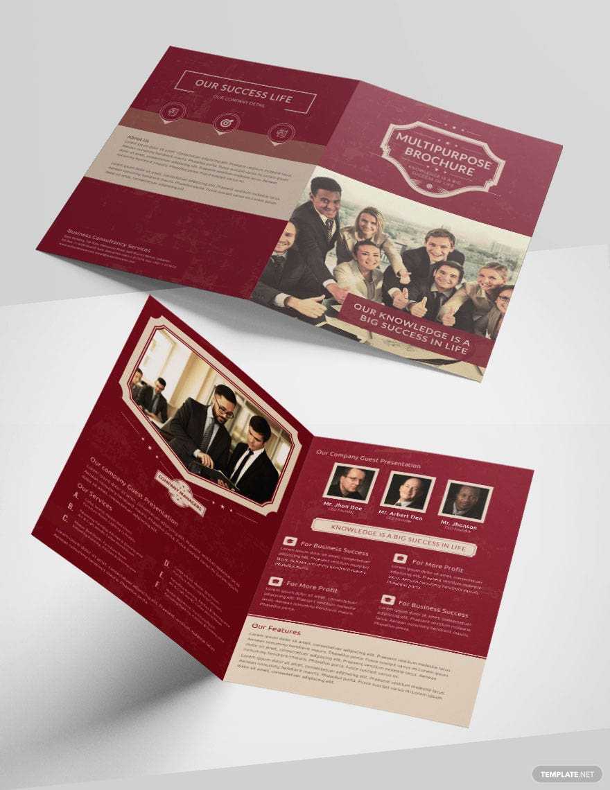 Bi-Fold Brochures Templates Word - Design, Free, Download  In 4 Fold Brochure Template Word