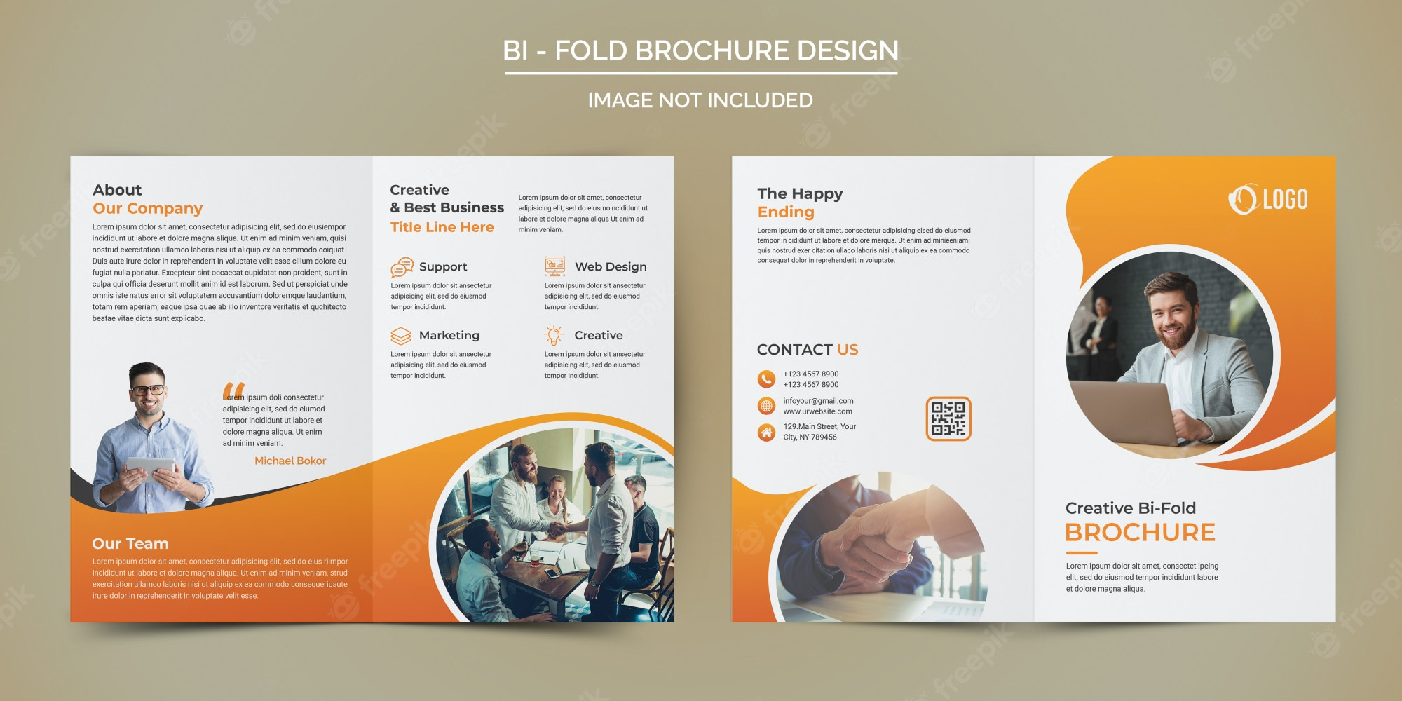 Bifold Brochure PSD, 10,10+ High Quality Free PSD Templates for  Inside Two Fold Brochure Template Psd