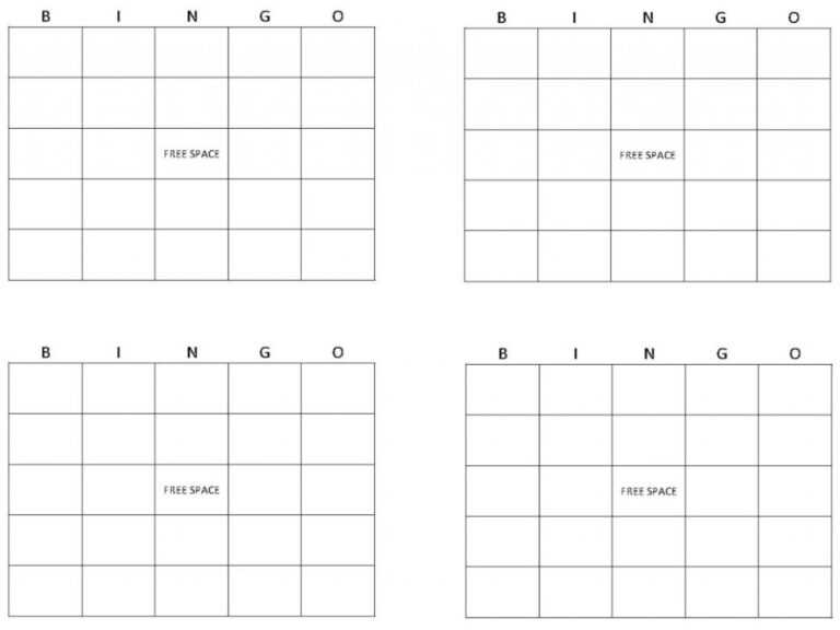 Bingo Card Template Bingo Template Inside Blank Bingo Template Pdf ...