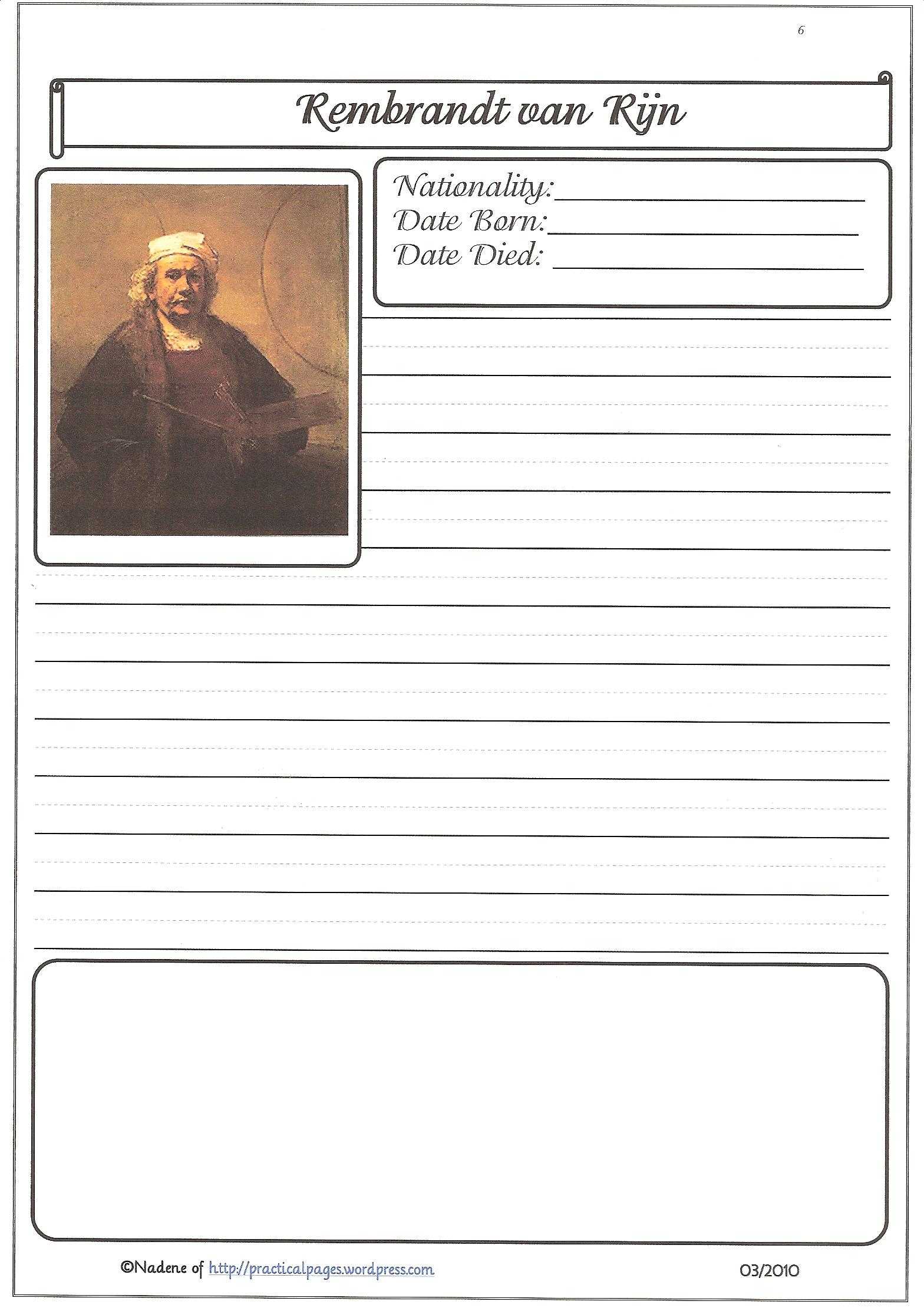 Biography  Practical Pages Within Free Bio Template Fill In Blank