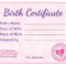 Birth Certificate — Playtime By Eimmie With Baby Doll Birth Certificate Template