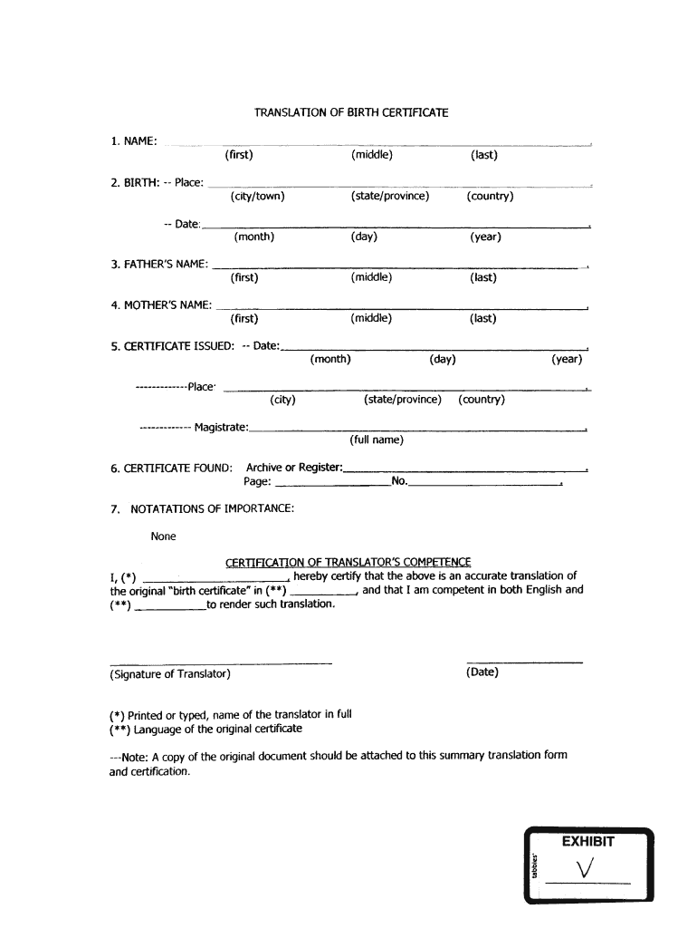 Birth Certificate Template – Fill Online, Printable, Fillable  For Fake Birth Certificate Template