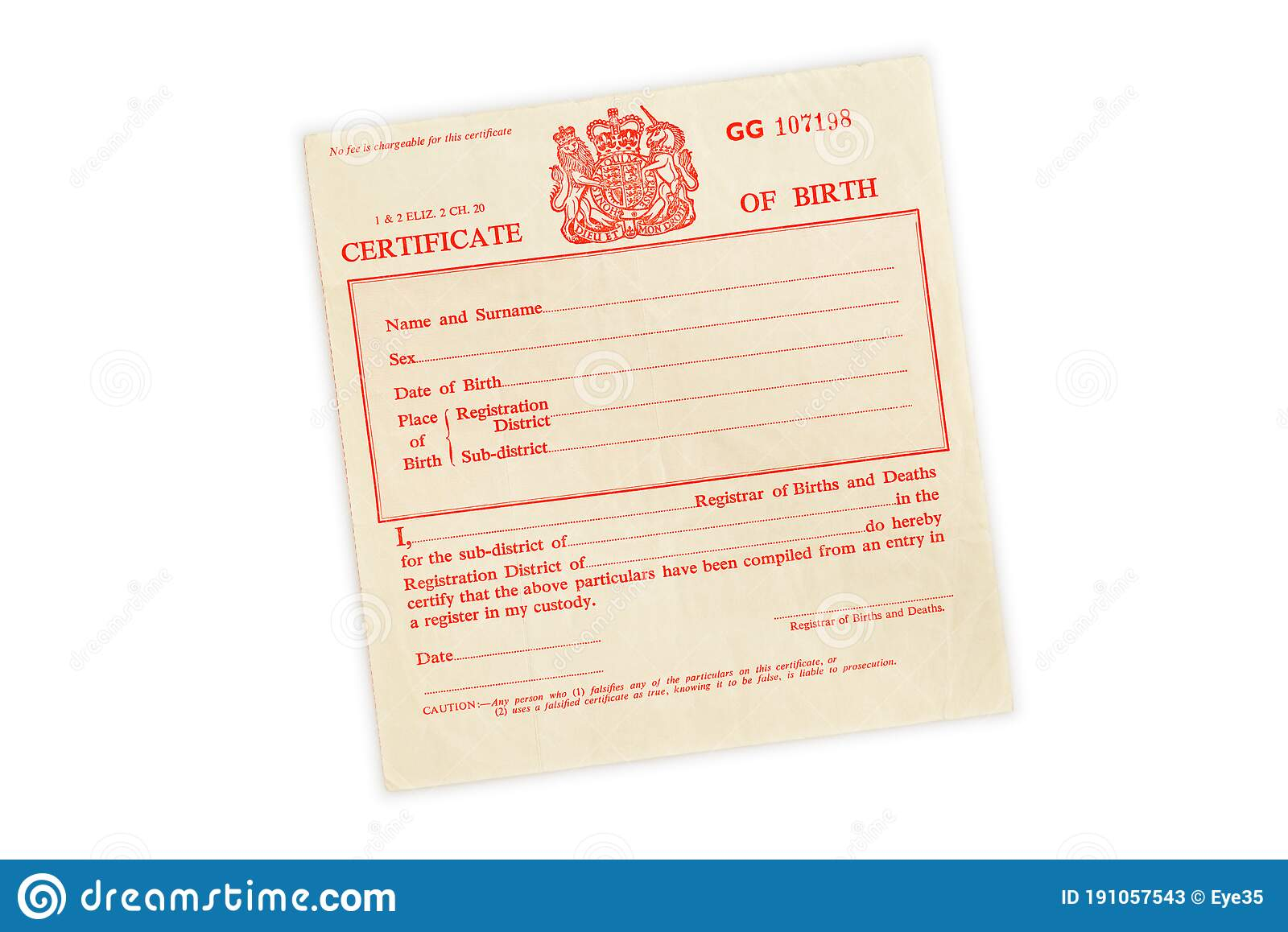 Birth Certificate, United Kingdom Editorial Stock Photo - Image of  Intended For Birth Certificate Template Uk
