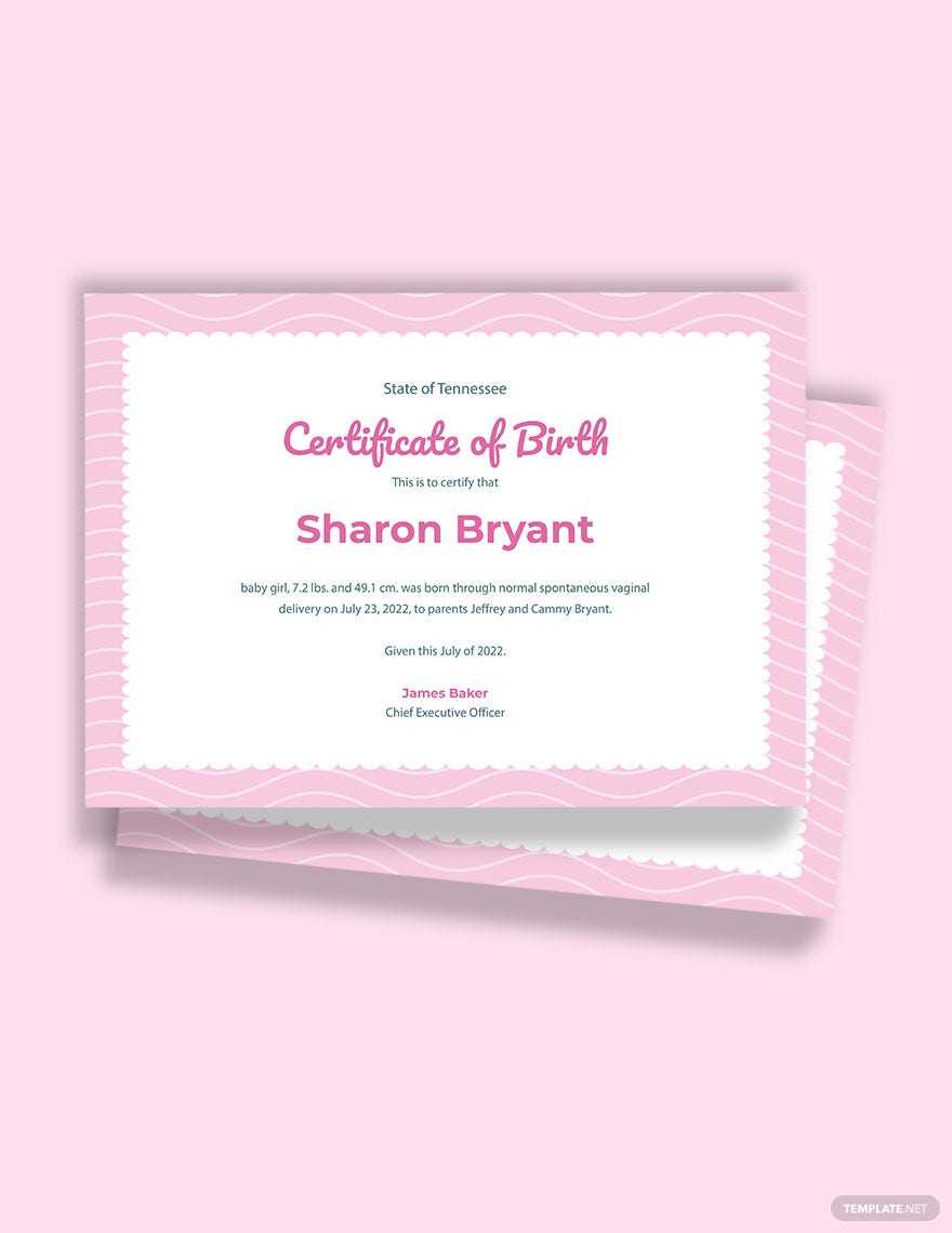 Birth Certificates Templates Pdf – Design, Free, Download  Intended For Girl Birth Certificate Template