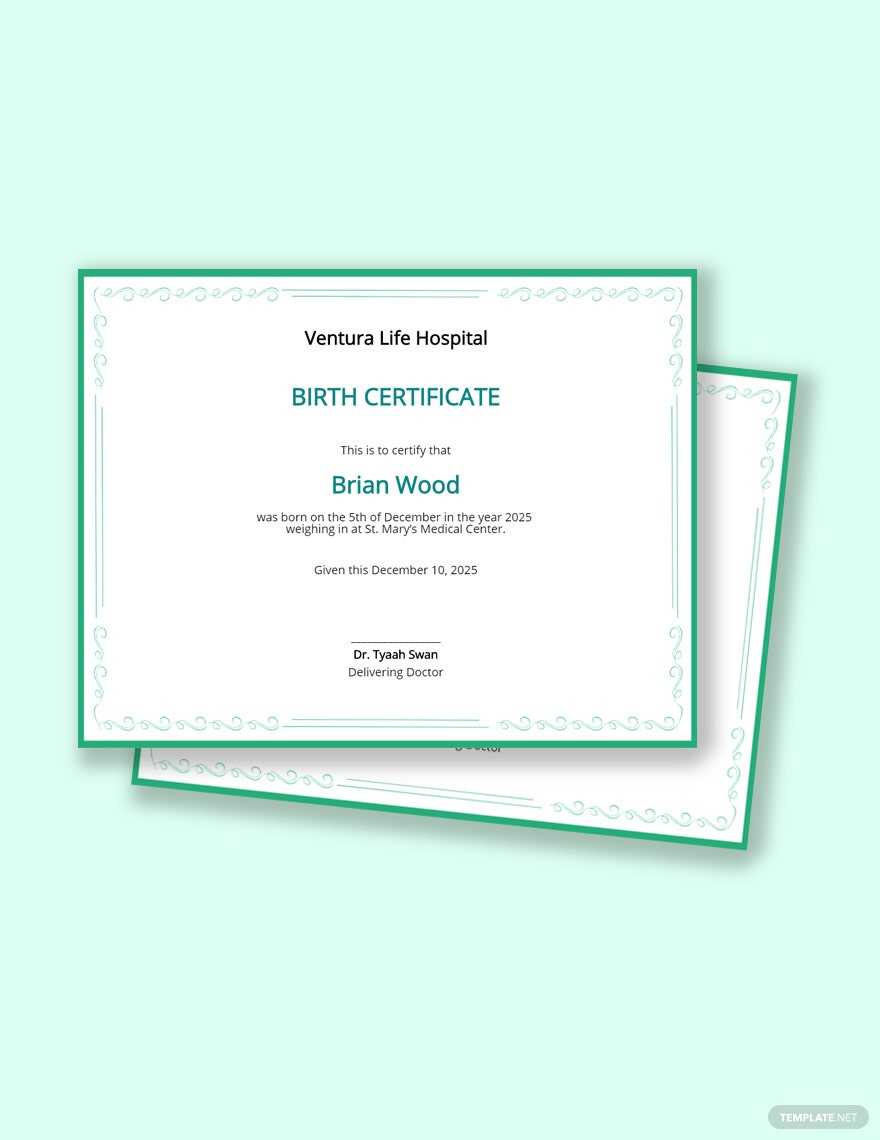 Birth Certificates Templates Word - Design, Free, Download  Regarding Baby Death Certificate Template