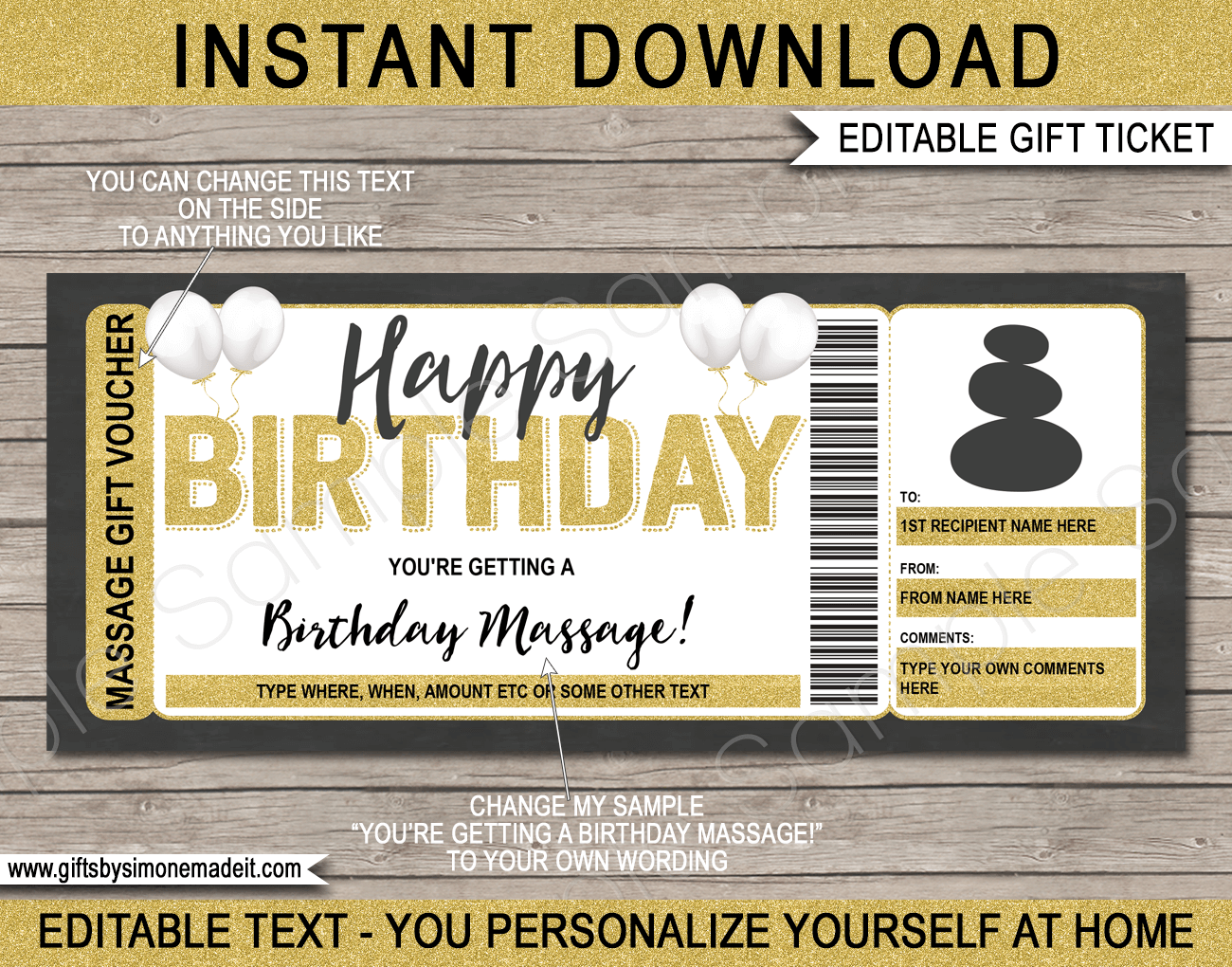 Birthday Massage Gift Voucher Template Regarding Massage Gift Certificate Template Free Printable