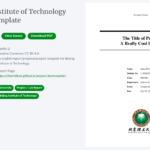 BIT LaTeX Template Chengkun Li Pertaining To Project Report Latex Template