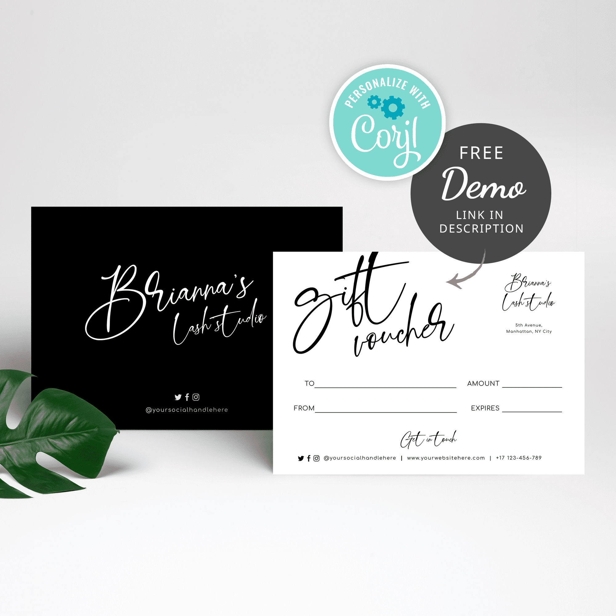 Black and White Gift Voucher Template - Minimal Design Gift Card In Black And White Gift Certificate Template Free