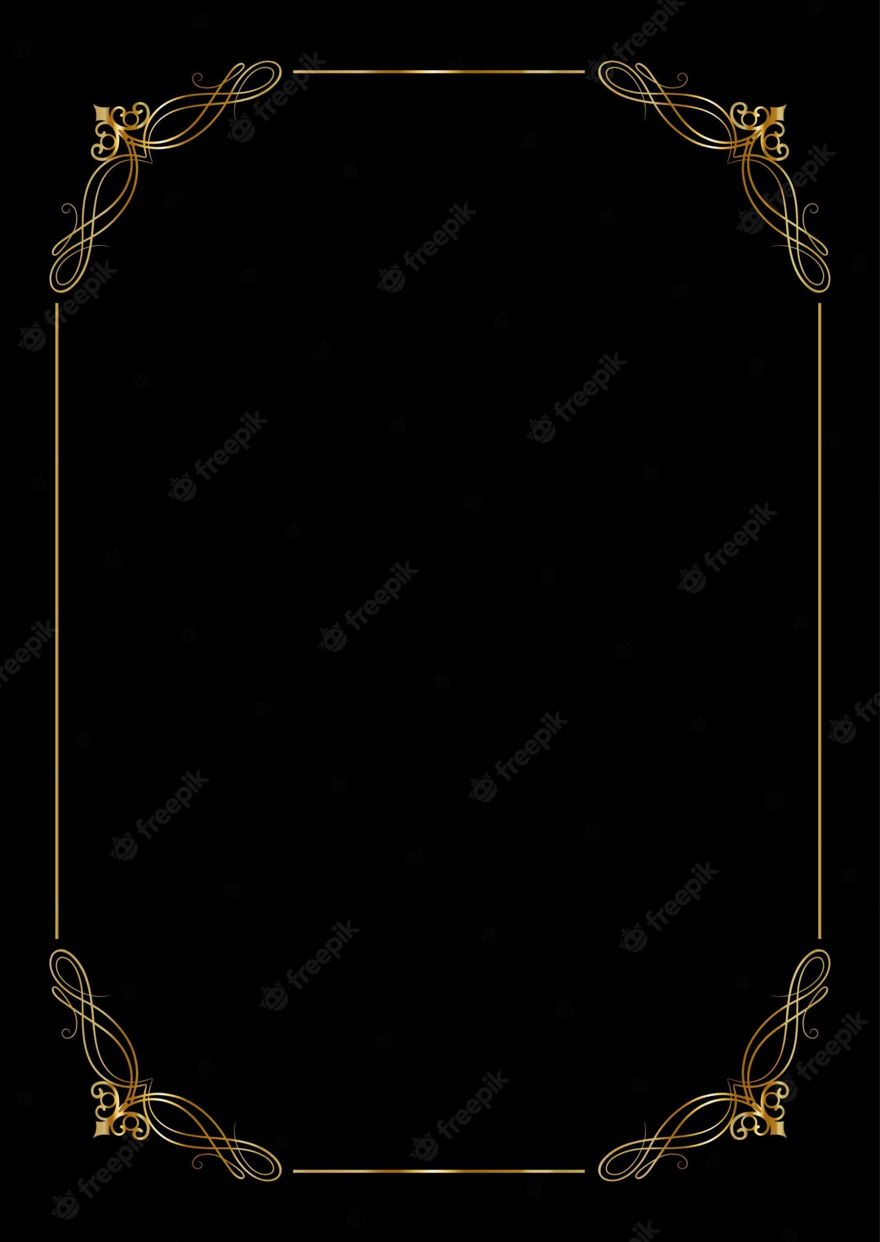 Black Gold Invitation Images  Free Vectors, Stock Photos & PSD Within Blank Templates For Invitations