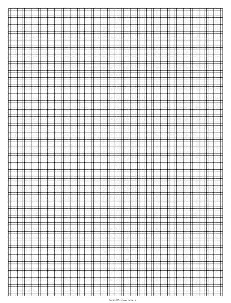 Black Graph Paper Template [Free Blank Printable PDF]