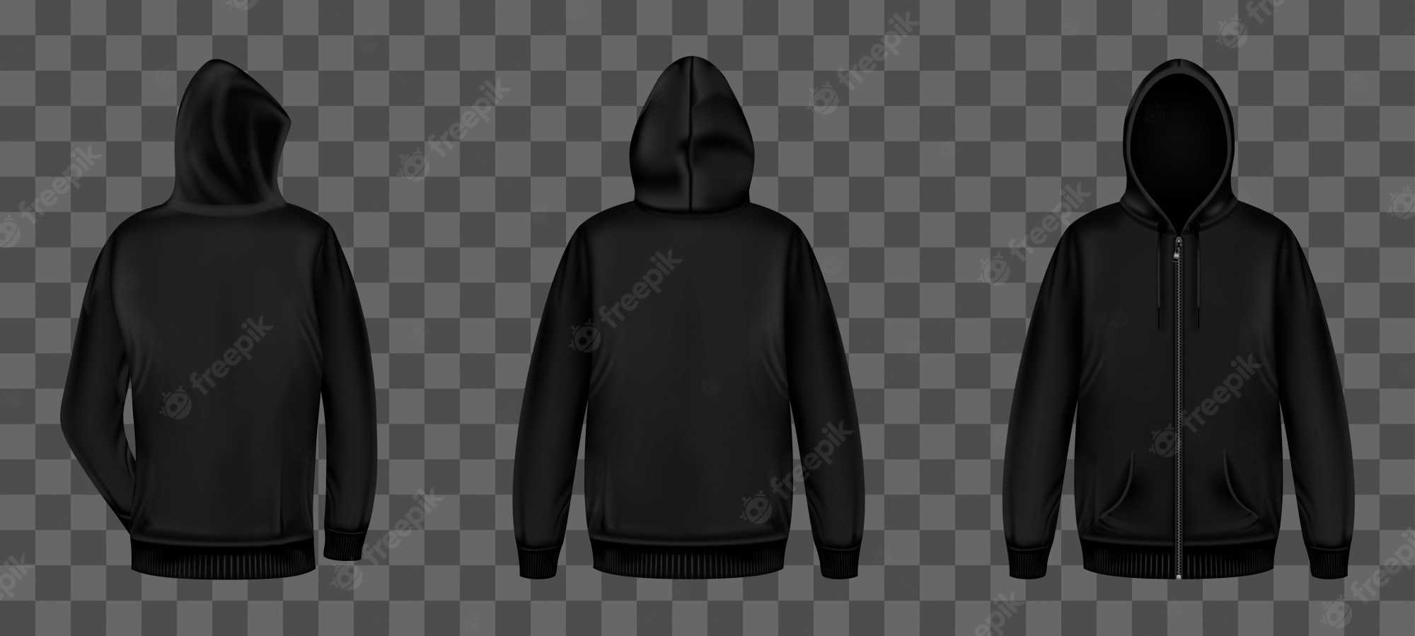 Black Hoodie Vectors & Illustrations For Free Download  Freepik Inside Blank Black Hoodie Template