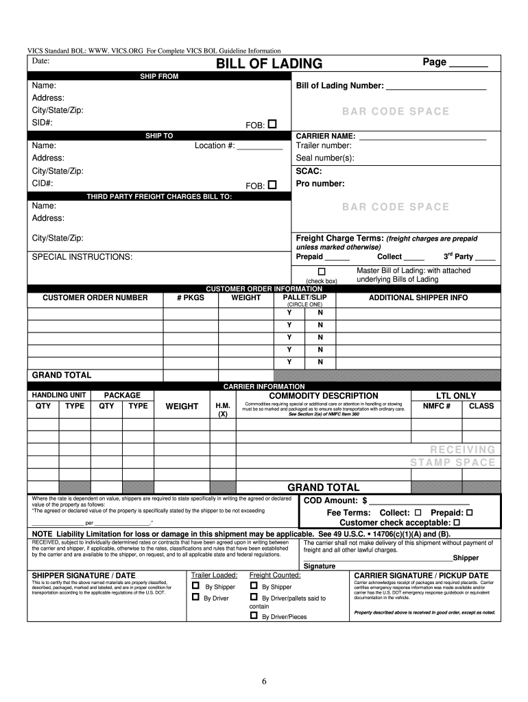 blank bill of lading: Fill out & sign online DocHub Regarding Blank Bol Template blank bill of lading: Fill out & sign online DocHub Regarding Blank Bol Template