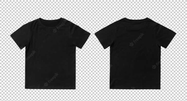 Blank Black Kids T Shirt Mock Up Template PSD Download Pertaining To