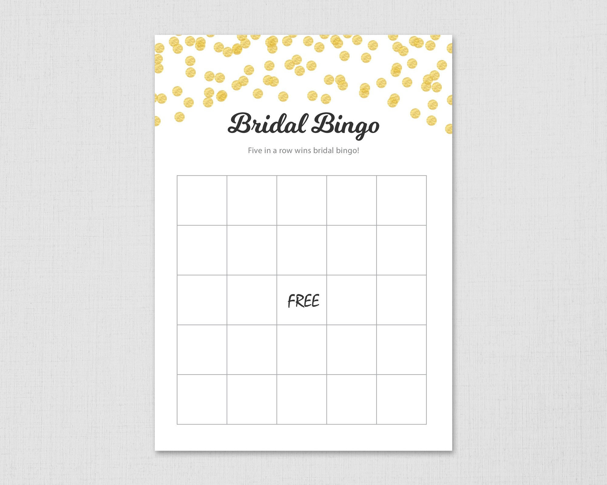 Blank Bridal Bingo Cards Template Empty Bingo Cards – Etsy Hong  Within Blank Bridal Shower Bingo Template