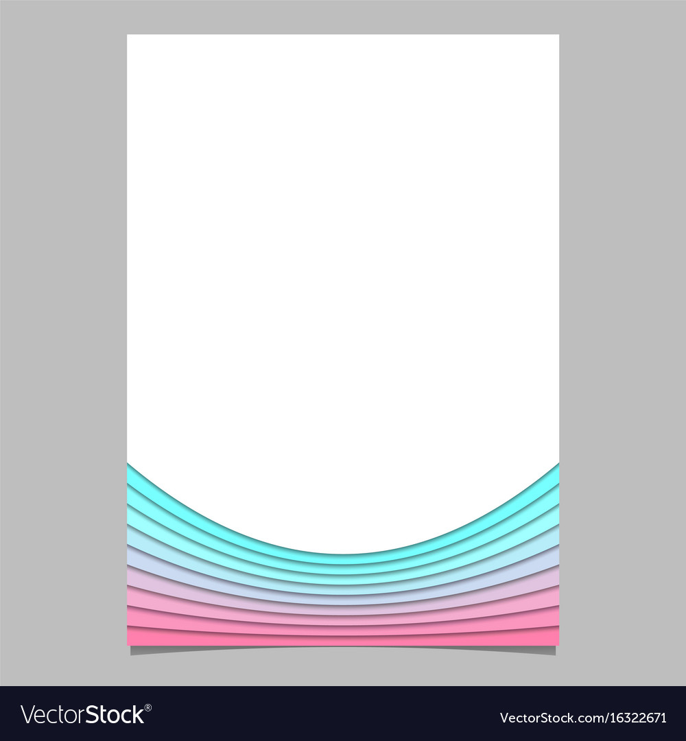 Blank Brochure Template From Curves – Flyer Vector Image With Regard To Blank Templates For Flyers