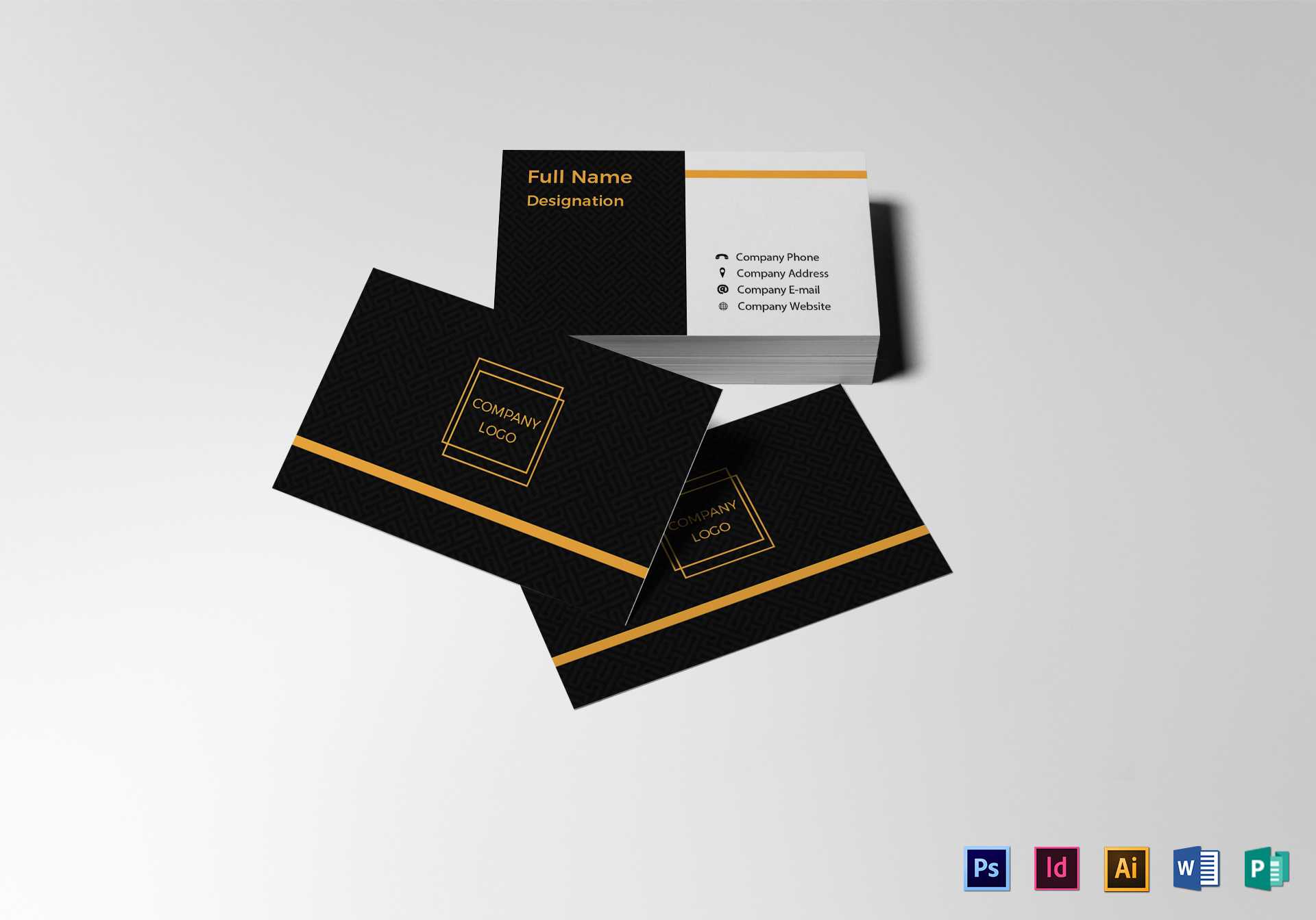 Blank Business Card Design Template In PSD, Word, Publisher  Regarding Blank Business Card Template Psd