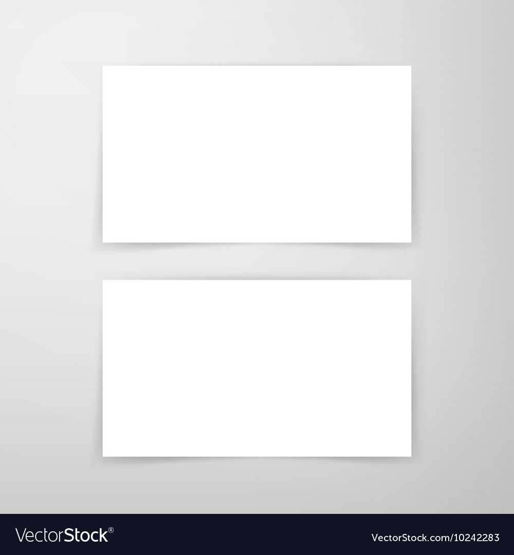 Blank Business Card Mockup Royalty Free Vector Image With Blank Business Card Template Download